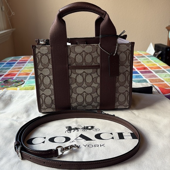 💼 COACH Smith Tote Bag 24 In Signature Jacquard 💼 NWT 💼 - Picture 3 of 16